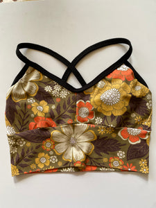 Printed Cotton Long Line Bra