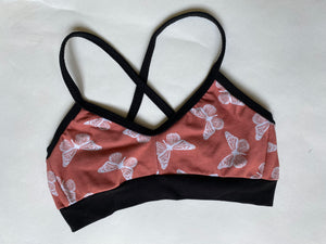 Coral Butterfly Basic Bra