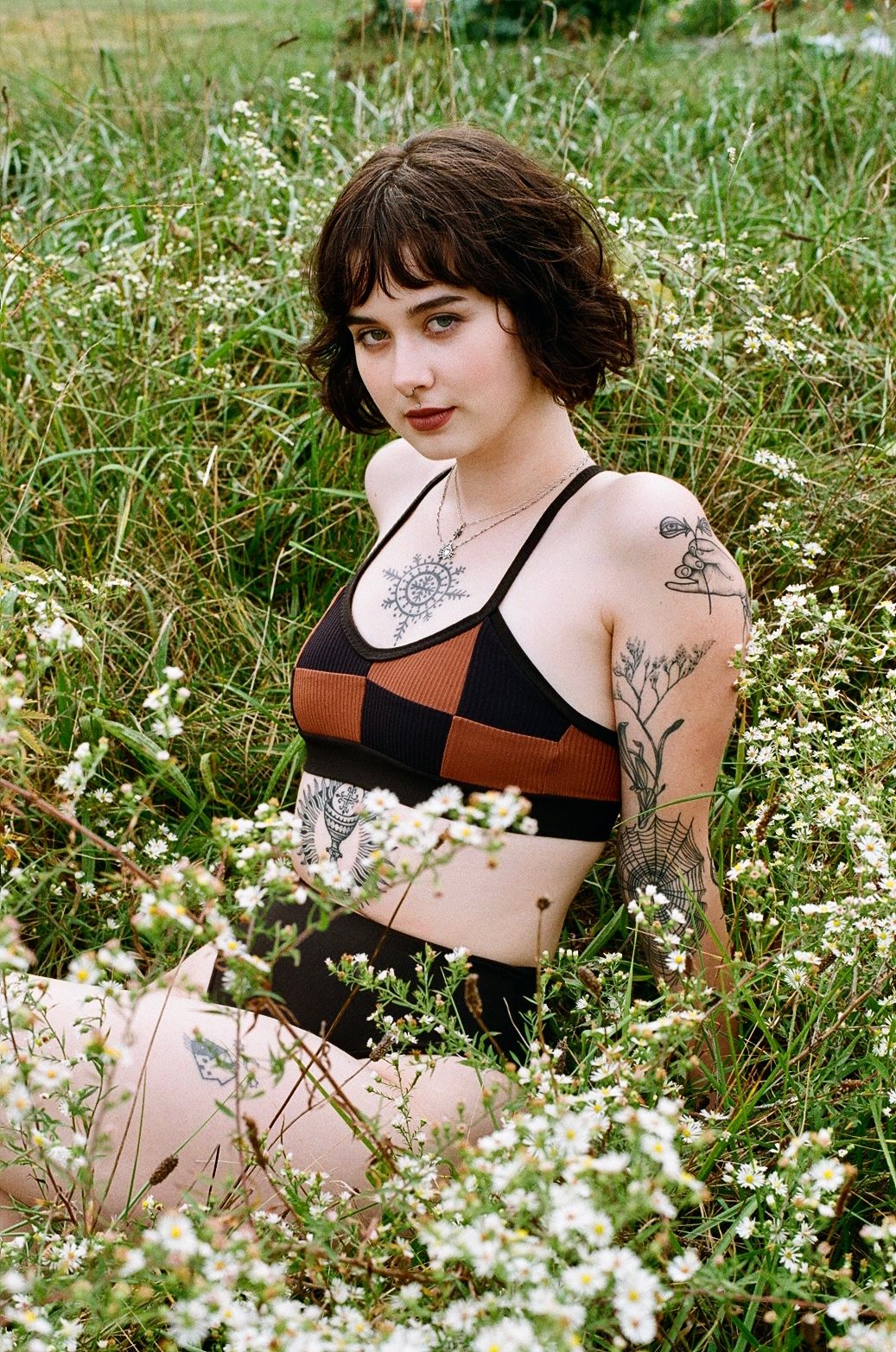 checkered bralette
